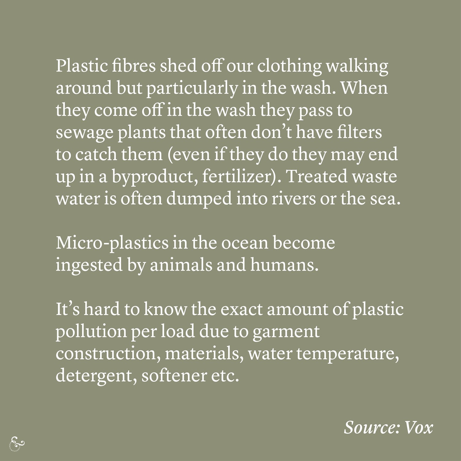 Plastic microfibres shedding plastic Nowhere & Everywhere comparison fashion clothing