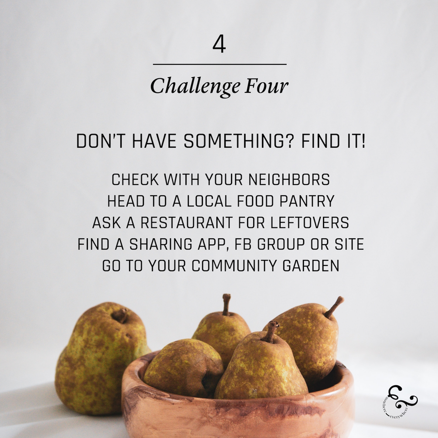 9 food waste challenges - Nowhere & Everywhere - Climate change reduce food waste budget